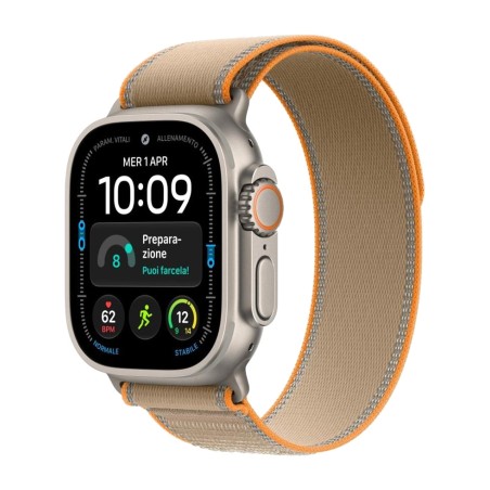montre connectée sportive avec boîtier en titane, gps et connectivité mobile watch-ultra-4 49mm trail-loop