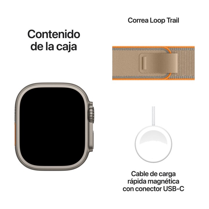APPLE Reloj inteligente deportivo con caja de titanio, GPS y