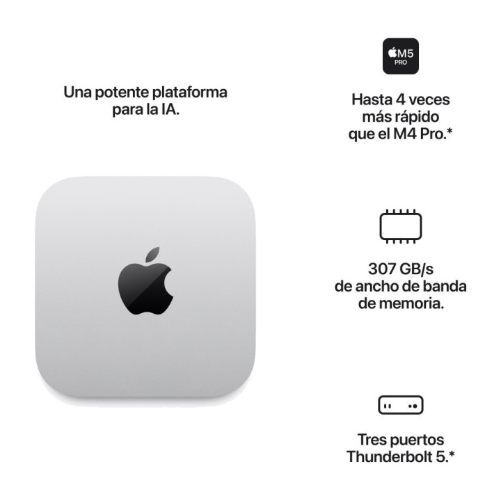 APPLE Ordinateur de bureau compact MAC-MINI M5 PRO 15C 24GB