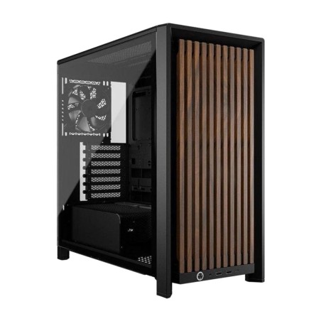 caixa de pc semi-torre com vidro temperado frame 4000d rs wood