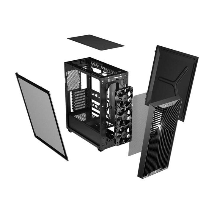 CORSAIR Caja de PC semitorre con cristal templado 3200D RS