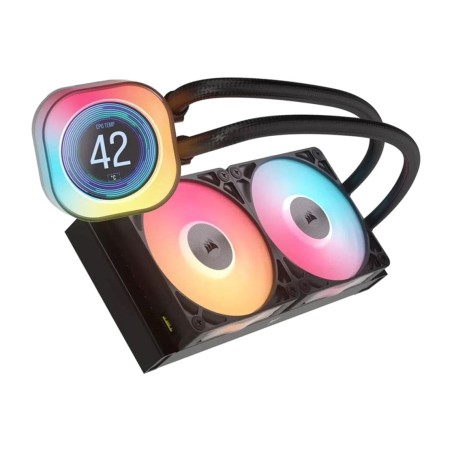 refroidissement liquide aio pour cpu icue-link titan 240 rx-rgb-lcd 2x120mm