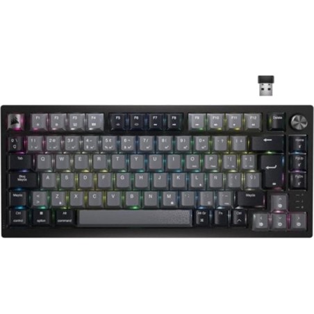 kompakte kabellose mechanische gaming-tastatur mit spanischem layout k65-plus 75% mlx-red