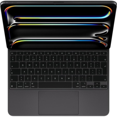 teclado con funda y trackpad para tablet en portugués magic-keyboard ipad pro 13" m4 qwerty-pt