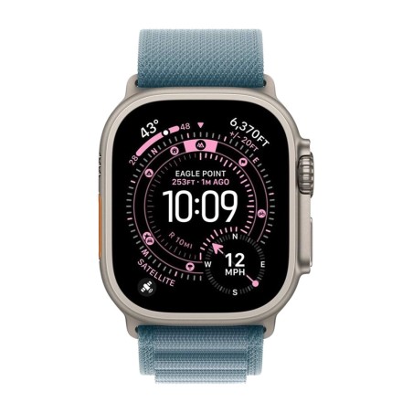 sports smartwatch with titanium case, gps and mobile connectivity watch-ultra-3 49mm alpine-loop