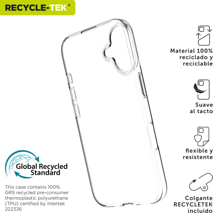 MUVIT Custodia per cellulare riciclata RECYCLETEK-IPHONE 16