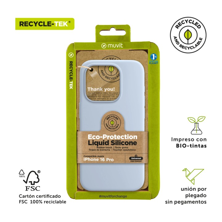 MUVIT Coque de téléphone en silicone liquide recyclé