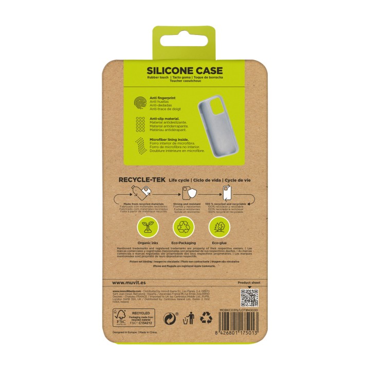 MUVIT Handyhülle aus recyceltem Flüssigsilikon