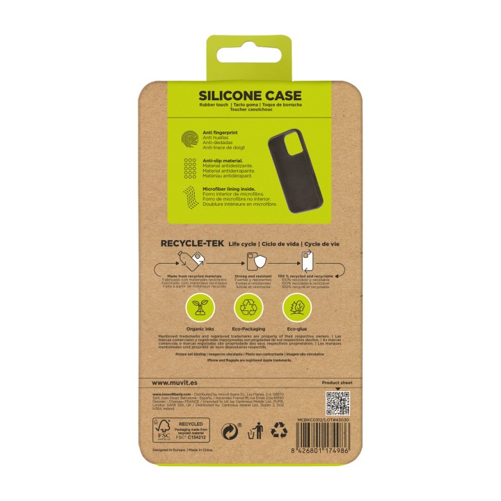 MUVIT Handyhülle aus recyceltem Flüssigsilikon