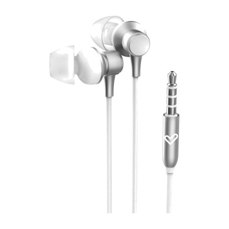 auricolari intrauricolari in alluminio con cavo e microfono metallized-jack 3,5mm
