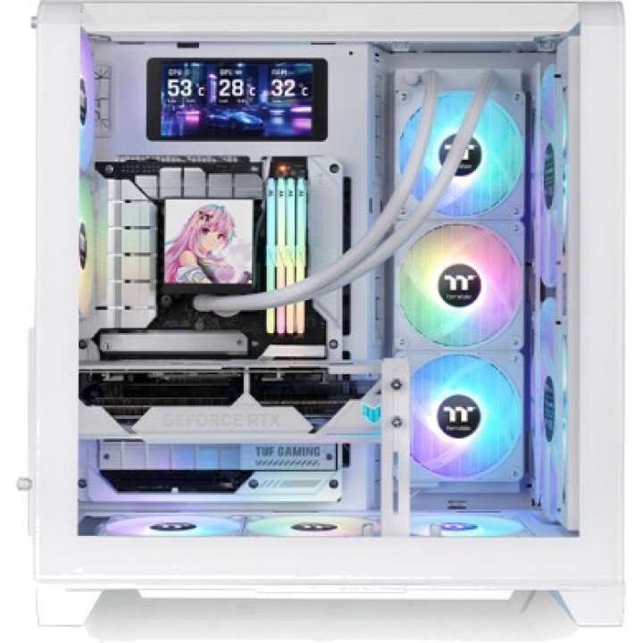 THERMALTAKE Midi-Tower-PC-Gehäuse mit gehärtetem Glas VIEW