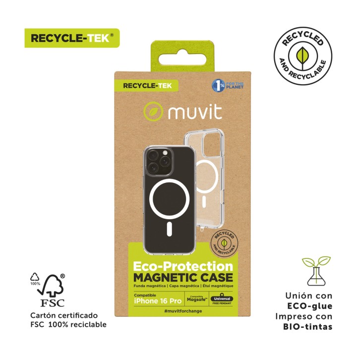 MUVIT Coque magnétique recyclée pour téléphone portable