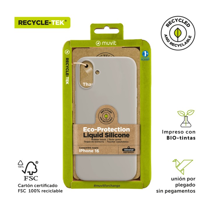 MUVIT Recycled liquid silicone phone case RECYCLETEK-LIQUID