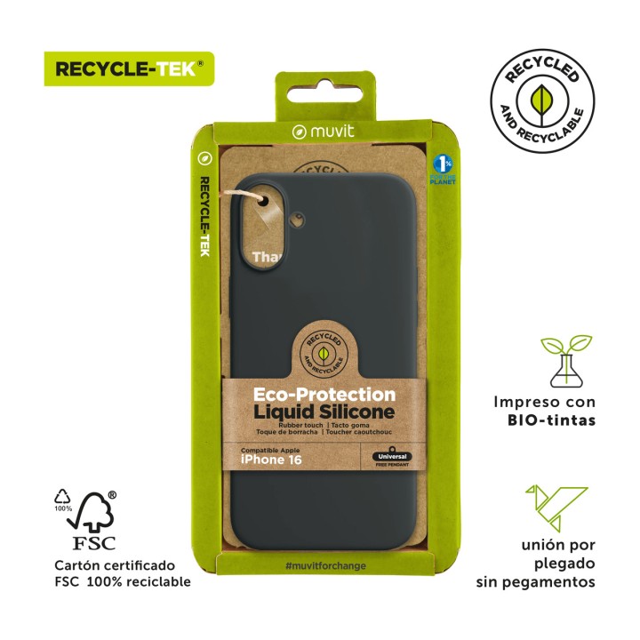 MUVIT Handyhülle aus recyceltem Flüssigsilikon