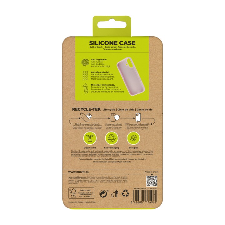 MUVIT Coque de téléphone en silicone liquide recyclé