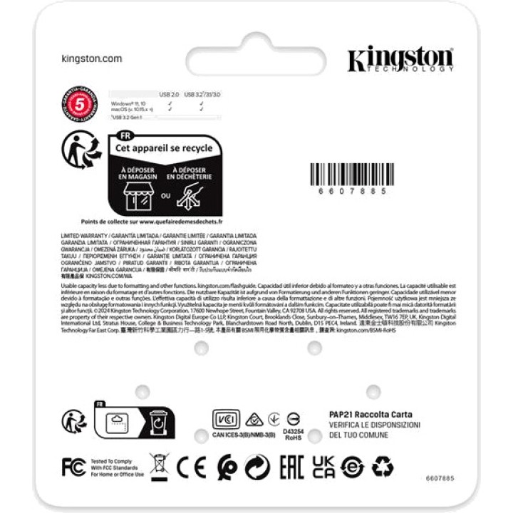 KINGSTON Metal USB 3.2 flash drive with key ring