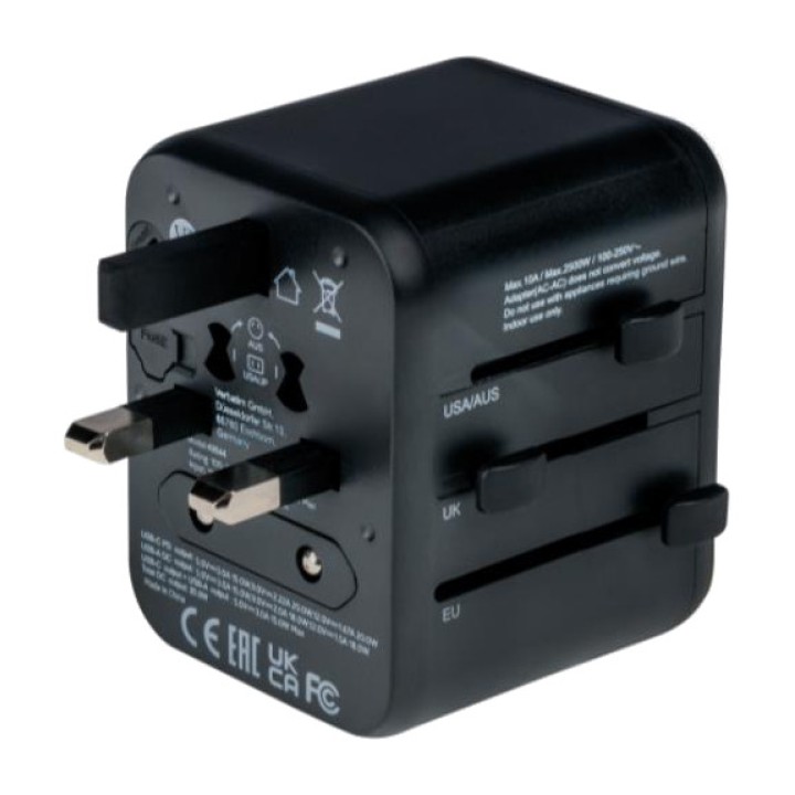 VERBATIM Universell reseadapter UTA-02 USB-PD 20W