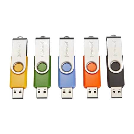 pack de 10 memorias usb 2.0 con protector giratorio basic-line 4gb