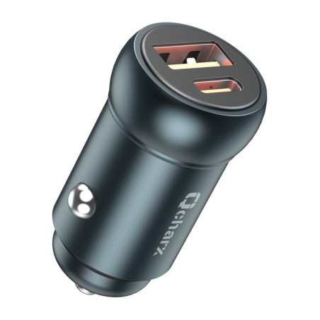 caricabatterie da auto a ricarica rapida con porte usb-a e usb-c nyx 30w