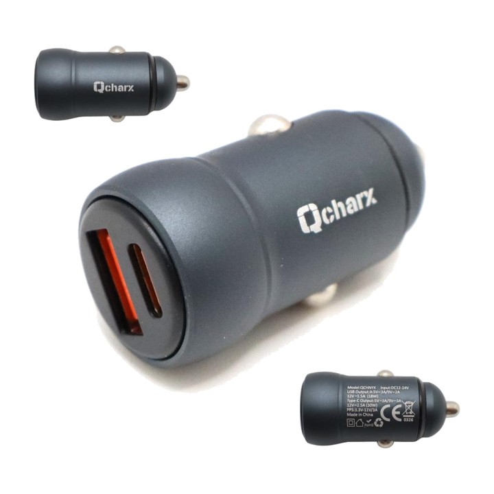 QCHARX Chargeur de voiture à charge rapide avec ports USB-A