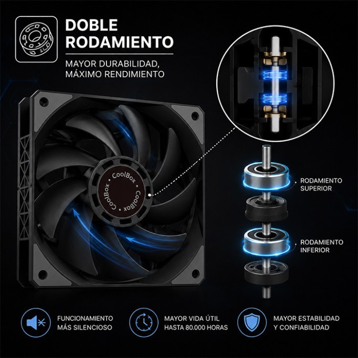 COOLBOX Dissipatore per CPU con ventola per Intel e AMD H6