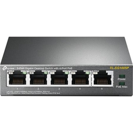 switch gigabit non gestito a 5 porte con 4 porte poe 56w 802.3af