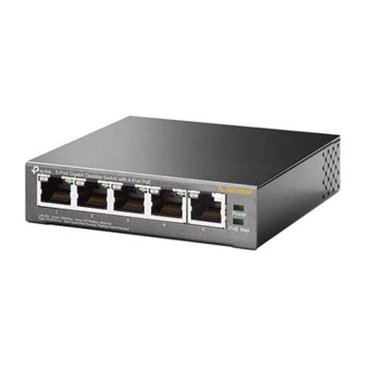 TP-LINK Switch Gigabit non gestito a 5 porte con 4 porte PoE