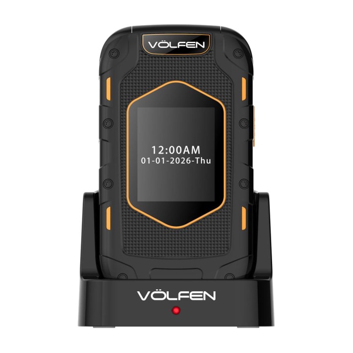 VOLFEN Telèfon mòbil resistent amb tapa i doble pantalla per