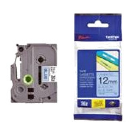 cinta laminada negro sobre fondo azul para rotuladora tze-531 12mm