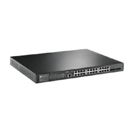hanterad 24-portars gigabit poe+-switch för rackmontering omada tl-sg3428mp l2+ 4x-sfp