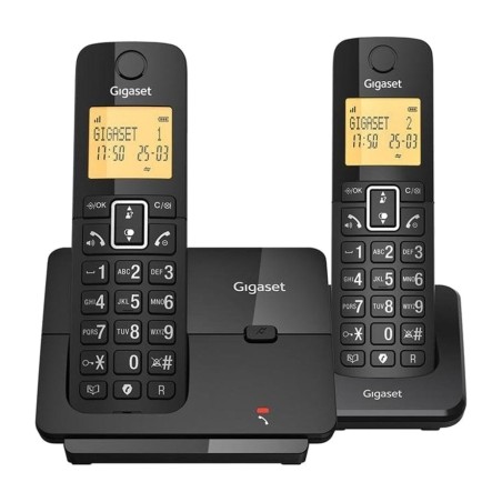 dect cordless landline phone with 2 handsets essential-300 duo