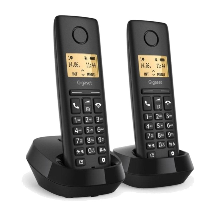 GIGASET Teléfono fijo inalámbrico DECT con 2 terminales