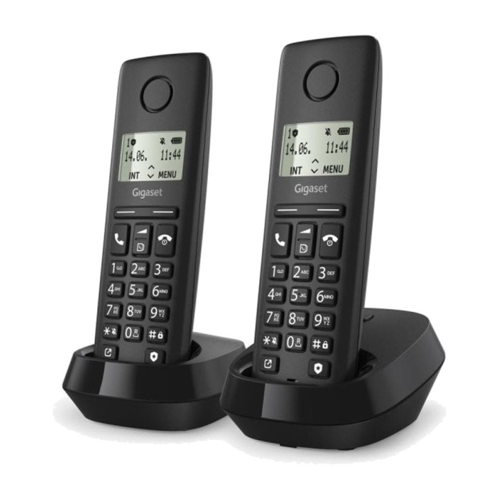 GIGASET Teléfono fijo inalámbrico DECT con 2 terminales
