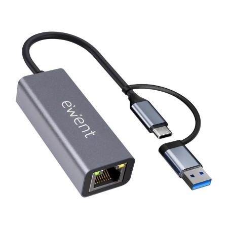 gigabit-netzwerkadapter auf rj45 mit dualem usb-c- und usb-a-anschluss ew9819 3.2 15cm