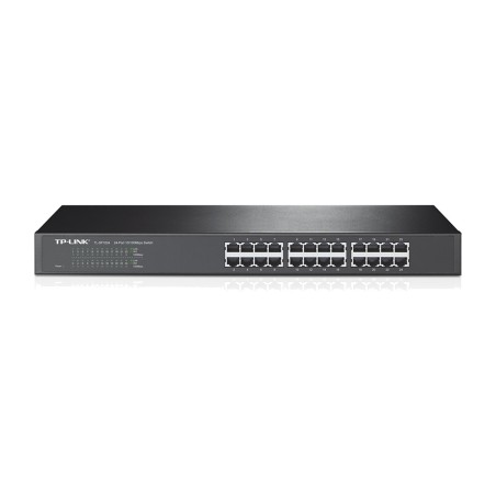 24-port fast ethernet unmanaged switch for 19-inch rack 10/100mbps 1u