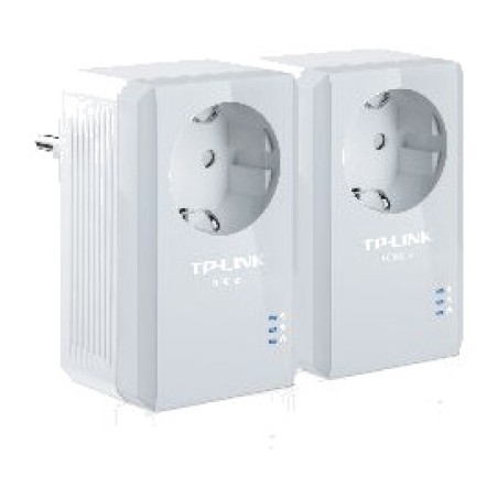 kit de 2 adaptadores plc fast ethernet con enchufe integrado av600 500mbps