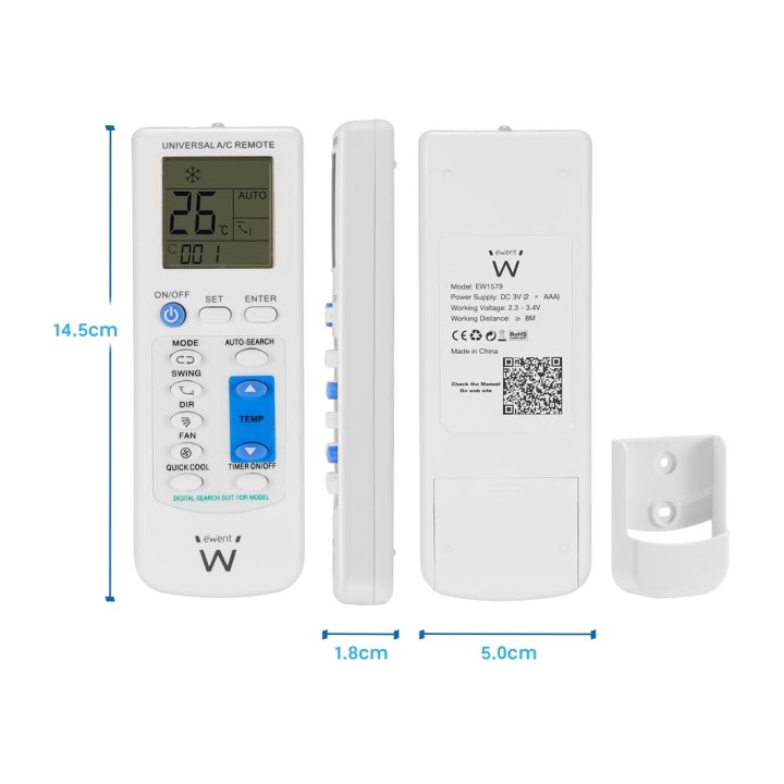 EWENT Télécommande universelle pour climatiseur EW1579