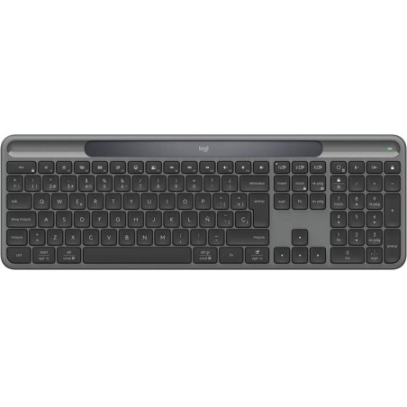 clavier sans fil ultrafin avec recharge solaire, disposition espagnole signature-slim k980 for-business qwerty-es