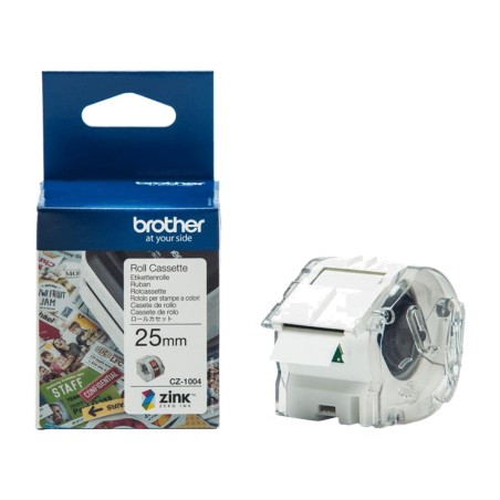 rollo de cinta adhesiva continua para impresora de etiquetas cz-1004 25mm x 5m vc-500w