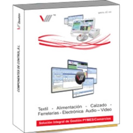 software de gestión de comercios con licencia perpetua para 5 usuarios y un año de mantenimiento v3+ tpv