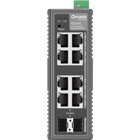 8-port managed gigabit industrial switch for din rail ies208g