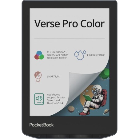 lector de libros electrónicos con pantalla 6 pulgadas verse-pro-color-pb634k3 16gb