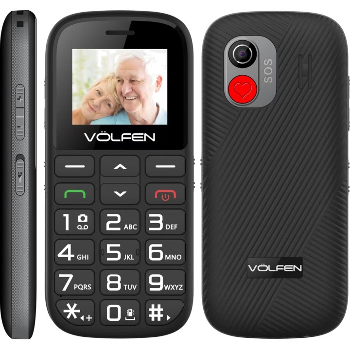 VOLFEN Téléphone portable avec grandes touches et bouton SOS