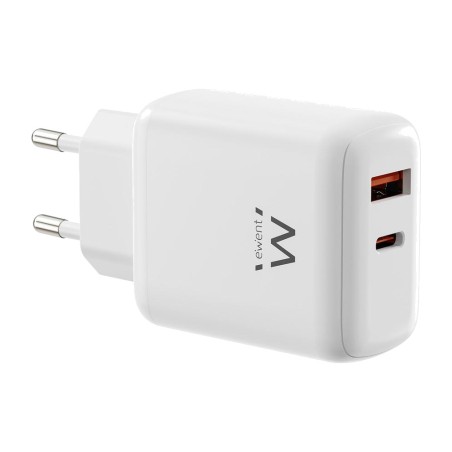 carregador rápido de parede gan ew1329 45w 1xusb-c 1xusb-a