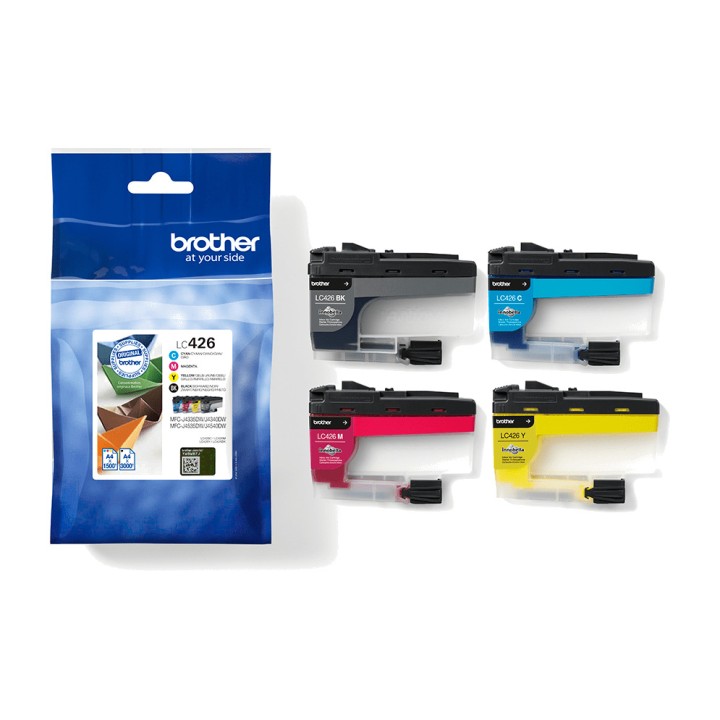 BROTHER Pack de 4 cartuchos de tinta original LC-426