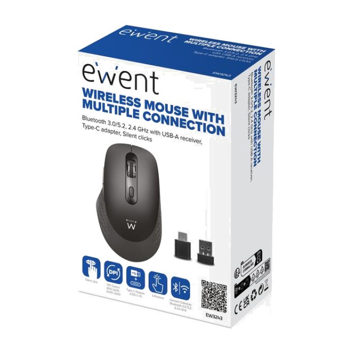 EWENT Triple-connection multi-device wireless mouse EW3243
