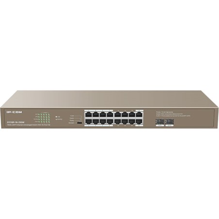 switch poe no gestionable de 16 puertos gigabit y 2 sfp g1118p 250w