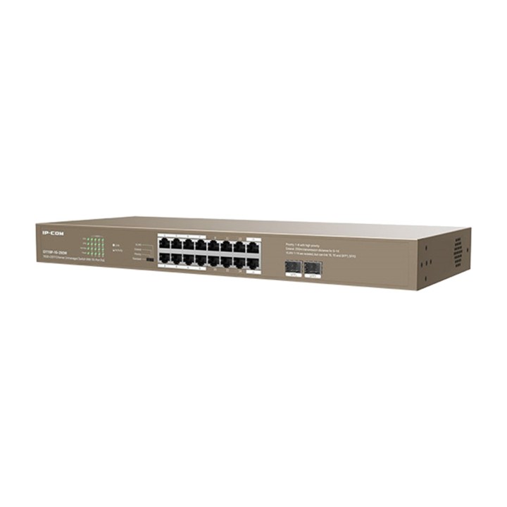 IP-COM Switch PoE Gigabit 16 ports non administrable et 2