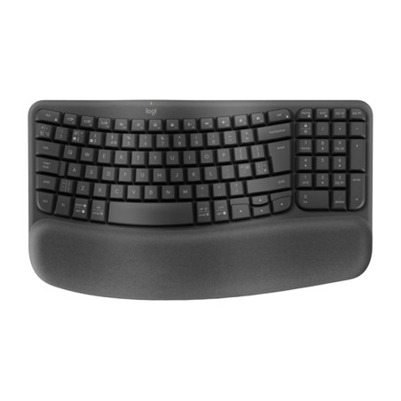 clavier ergonomique ondulé sans fil en espagnol wave-keys for-business qwerty-es