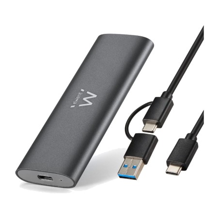box esterno in alluminio usb-c per ssd m.2 nvme e sata ew7061 3.2 gen2 10gbps